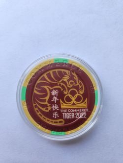 Year of the Tiger Commerce Casino $5 Collectible Chip #0323