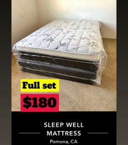 Full size pillow top mattress with box spring included
