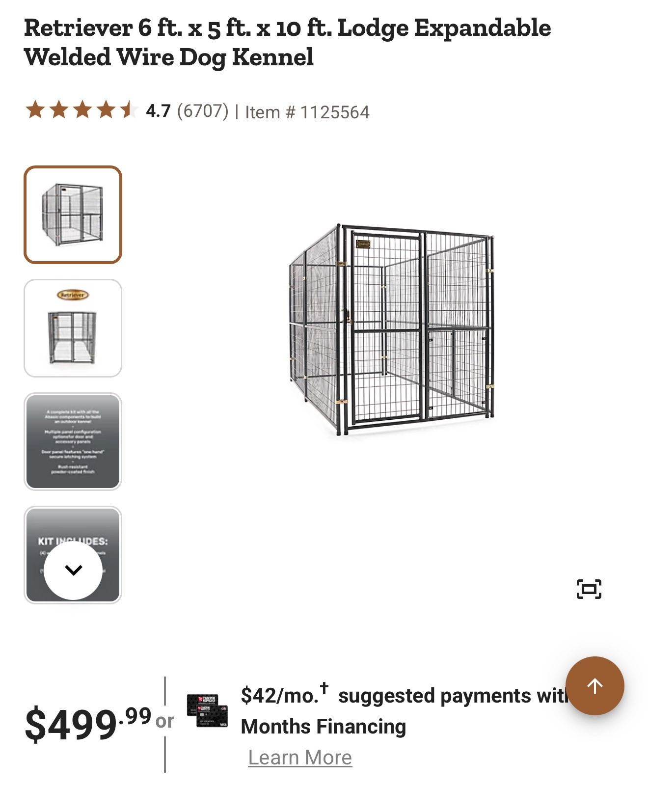 XL Dog Kennel 6x5x10