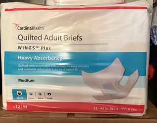 Adult Briefs Cardinal Health Wings Plus Quilted - Medium