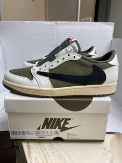 Nike Jordan 1 Low Travis Scott Medium Olive Green Size 10.5