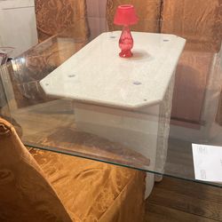 Glass Dinning Room Set Plus Three Living Room Tables