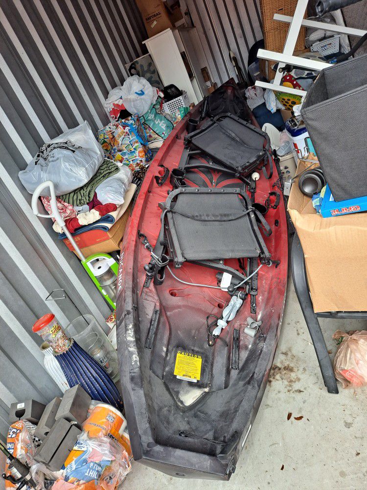 Tandem Kayak, Motor, Paddles, Anchor & Battery 