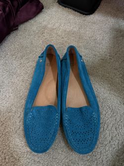 Never Worn UGG Suede Loafers – Teal Blue (Women’s)