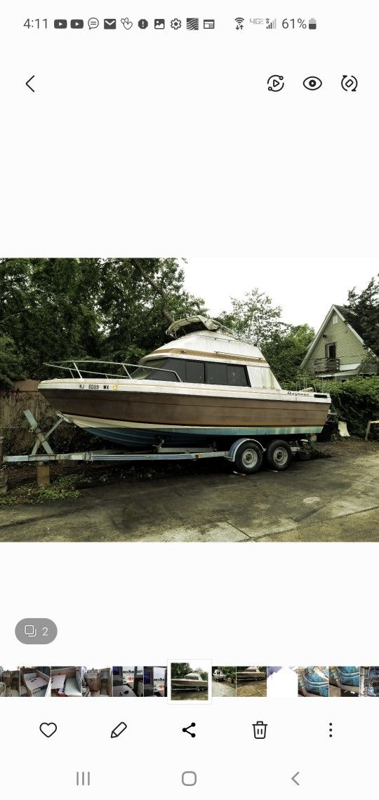 Free Boat 1979 23 Foot Bayliner Motor is 305  Needs Head Gasket