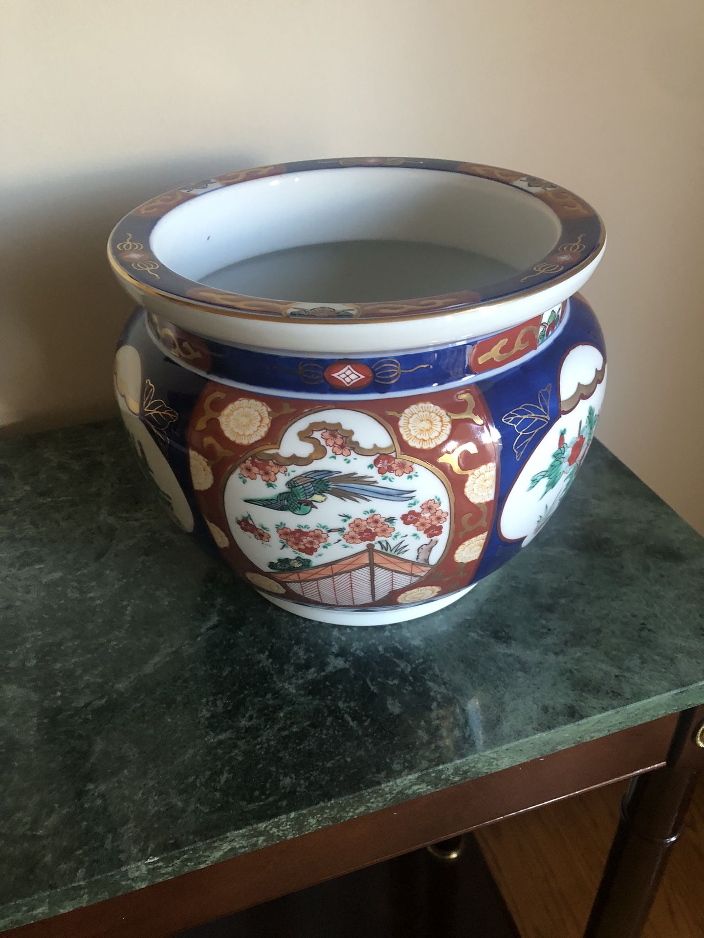 Vintage Gold Imari Japanese Planter