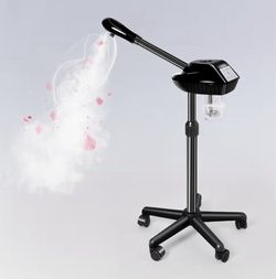 Facial Steamer, Face Steamer on on Wheels with More Steam, Adjustable Height for Face Steamer Suitable for Personal Home and Professional Personal Car
