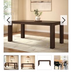 Plank & Beam 72” Walnut Dining Table – Brand New in Box, Unassembled
