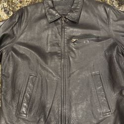 Men’s Vintage Studio Alx Leather Jacket (Black, Size XL)