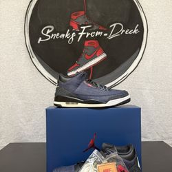 Nike Air Jordan 3 Levi’s Indigo Men Sz 12