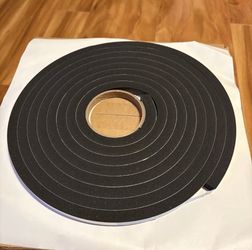 Weather Stripping Foam Poron W/ Mylar Tape 1/2" x 1/2" x 20' High Density 480 linear feet