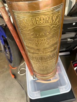 Vintage fire extinguisher lamp