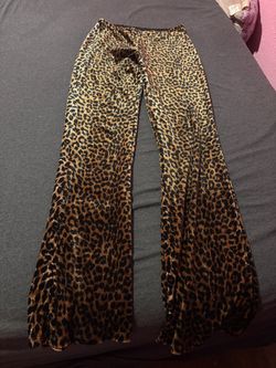 Leopard Print Flare Pants