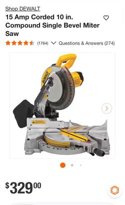 DEWALT 10 in. Compound Single Bevel Miter Saw