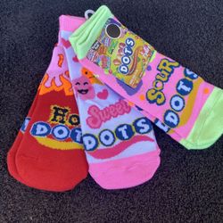 Crazy Odd Socks Novelty Dots Candy 3 Pairs 4-10