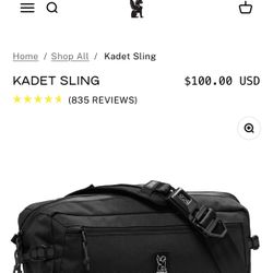 CHROME Industries Kadet Sling Bag – Black (Urban Crossbody Messenger) 