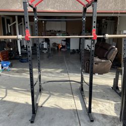 Bench, Squat Rack And 35lb Bar Bundle 