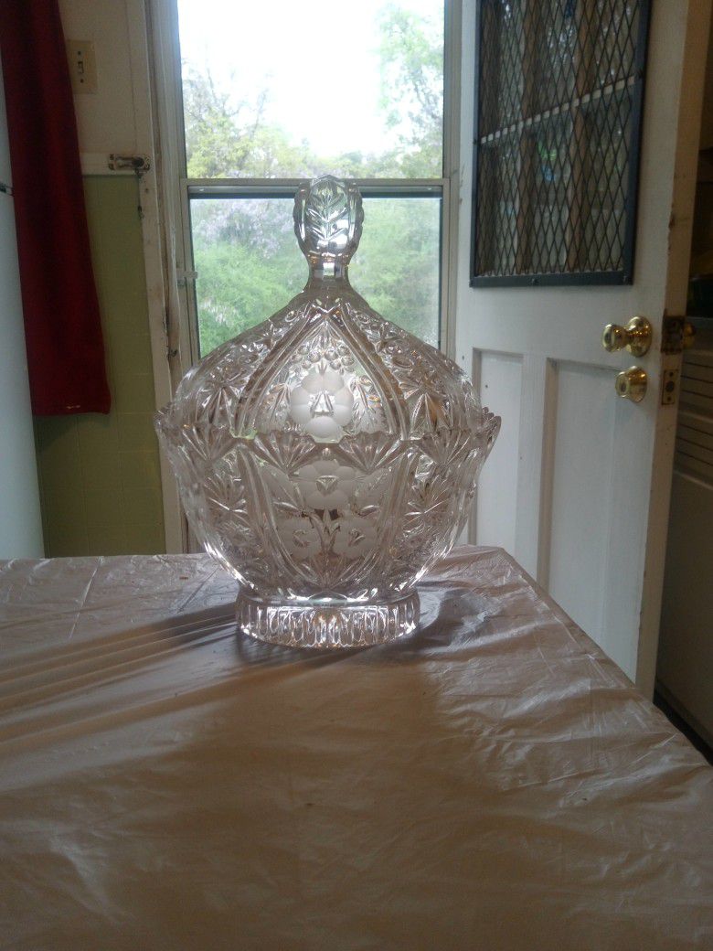Crystal Dish Glass $20 Obo Antique