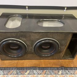 American Bass Titans 10s In Custom Kerfed Box With LEDs And Phantom 4k Amp