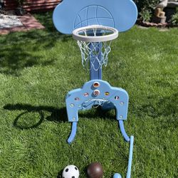 MINT! Kids 3-in-1 Basketball Hoop Soccer and Hockey Net Toddler Sports Activity Center