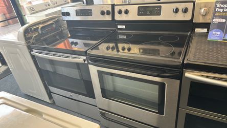 Stainless steel glass top stove