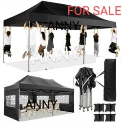10x20  Pop up Canopy Tent Easy Up Outdoor Canopy Wedding Party Tents with Sides for Parties
