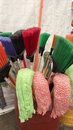 Brooms and mops