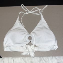 Halter Bikini Top White 