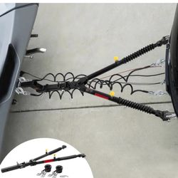 VEVOR Tow Bar, 10000 Ibs Towing Capacity with Ropes, Powder-Coating Alloy Steel Bumper-Mounted Universal Towing Bar with Max 52 inches Telescopic Rod,