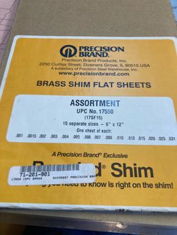 Brass shim flat sheets