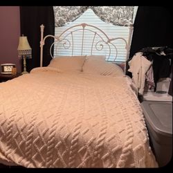 Bed Frame , Wooden Glass Hutch, Tv, Tv Stand —-READ DESCRIPTION 