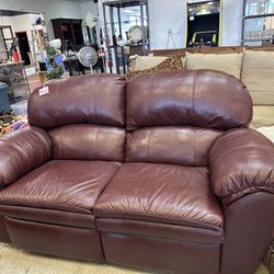 Red Leather  Couch