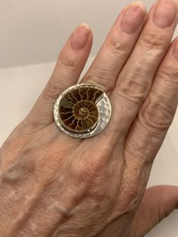 BALI AMMONITE STERLING SILVER RING
