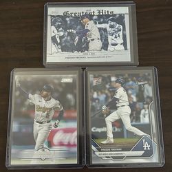 Dodgers MVP Freddie Freeman WS (3) card lot