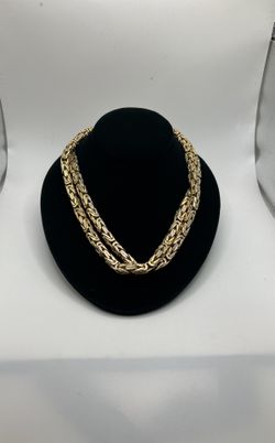 14kt Gold  38” Byzantine Chain Solid Gold