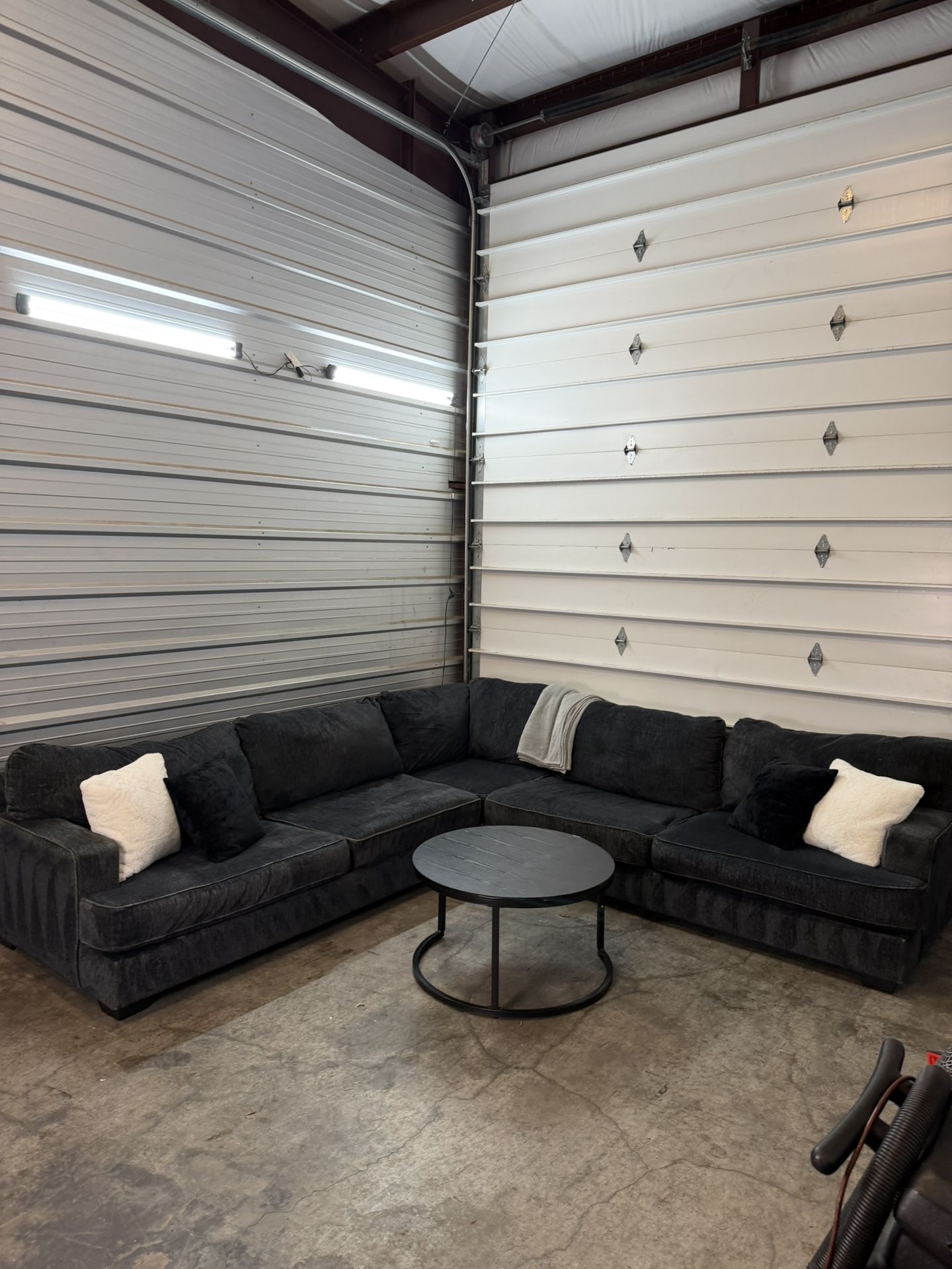 Large Plush Ashley Black Sectional