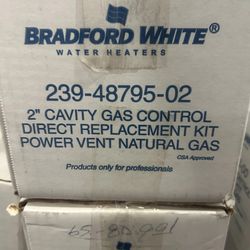 Bradford White 2 inch cavity gas controlled direct replacement kit power vent natural gas