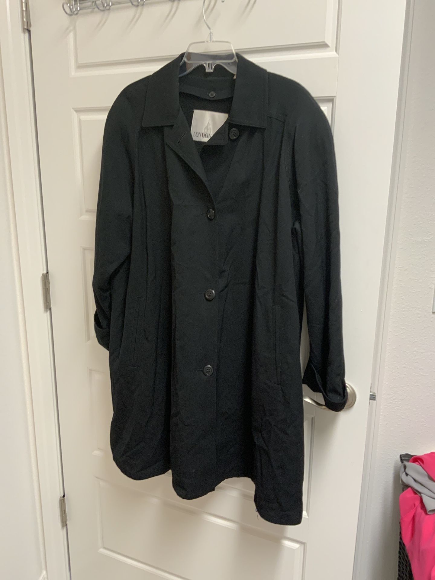 London Fog rain trenchcoat with removable Wool Liner Size is 12