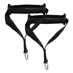 INOOMP 2pcs Exercise Handles Cable Machine Attachments Resistance Bands Handles Fitness Strap Stirrup Handle Cable Attachment Silicon Grip
