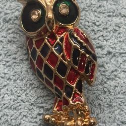 Vintage Owl Brooch 