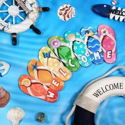Rustic Wooden Summer Flip-flop Welcome Sign