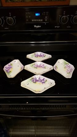 Set of 5 Vintage Handpainted Nippon Dishes