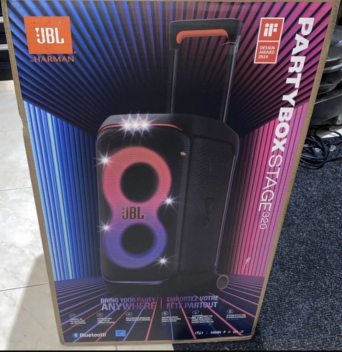 jbl partybox 320 portable wireless party speaker