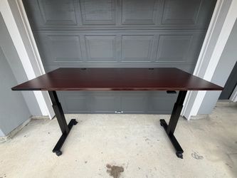 Uline 72" Adjustable-Height Mobile Training Table — Mahogany