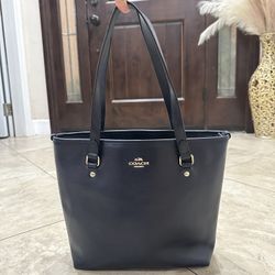 Navy Blue Coach Medium Tote 