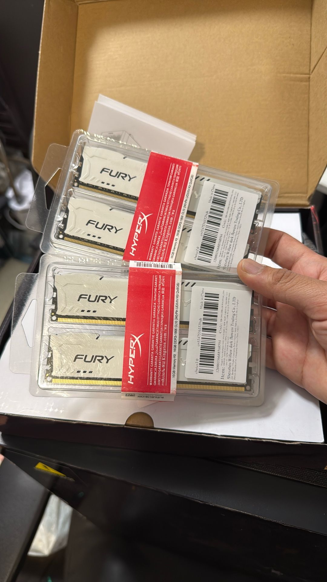 32gb Hyper X Fury DDR3 Ram Sets