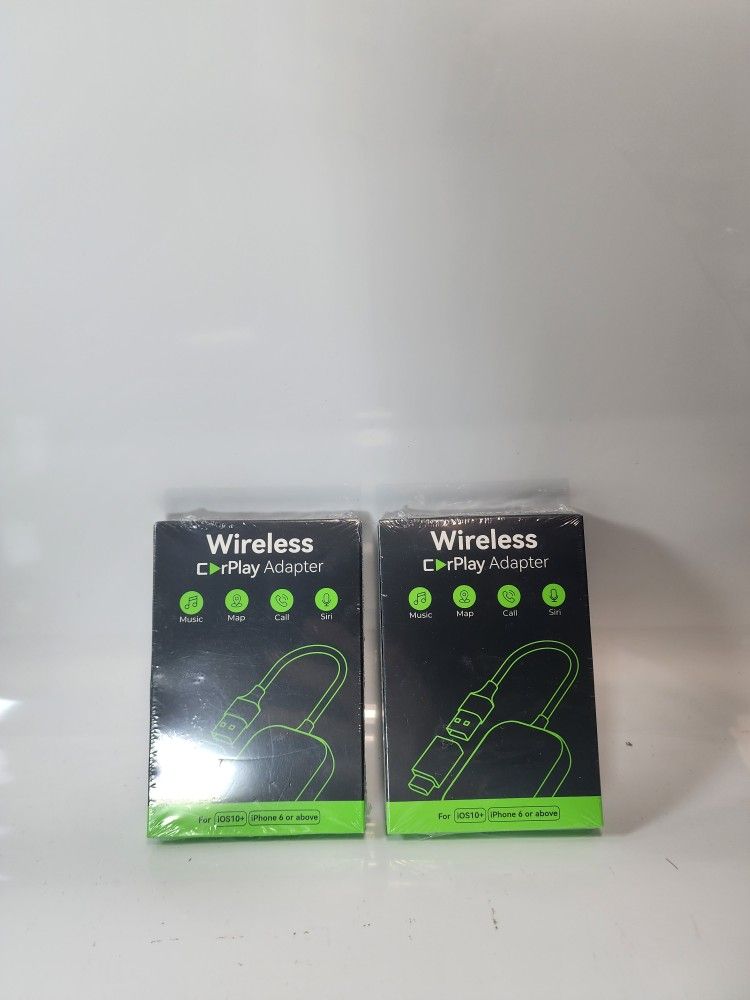2x Wireless CarPlay Adapter for Apple iPhone - USB & USB C