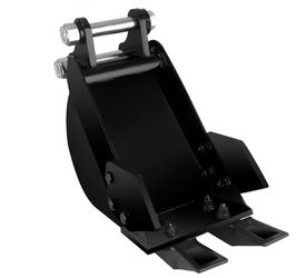 NEW! 7.87in/200mm Mini Excavator Bucket, Attachment, Metal Teeth Hole Diameter 0.98in Center