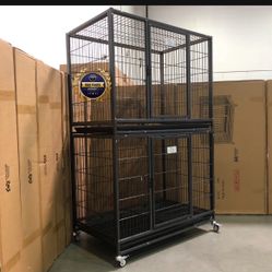 Double Stacked Dog Pet Cage Kennel Size 37 Medium With Grid And Trays New In Box 📦 