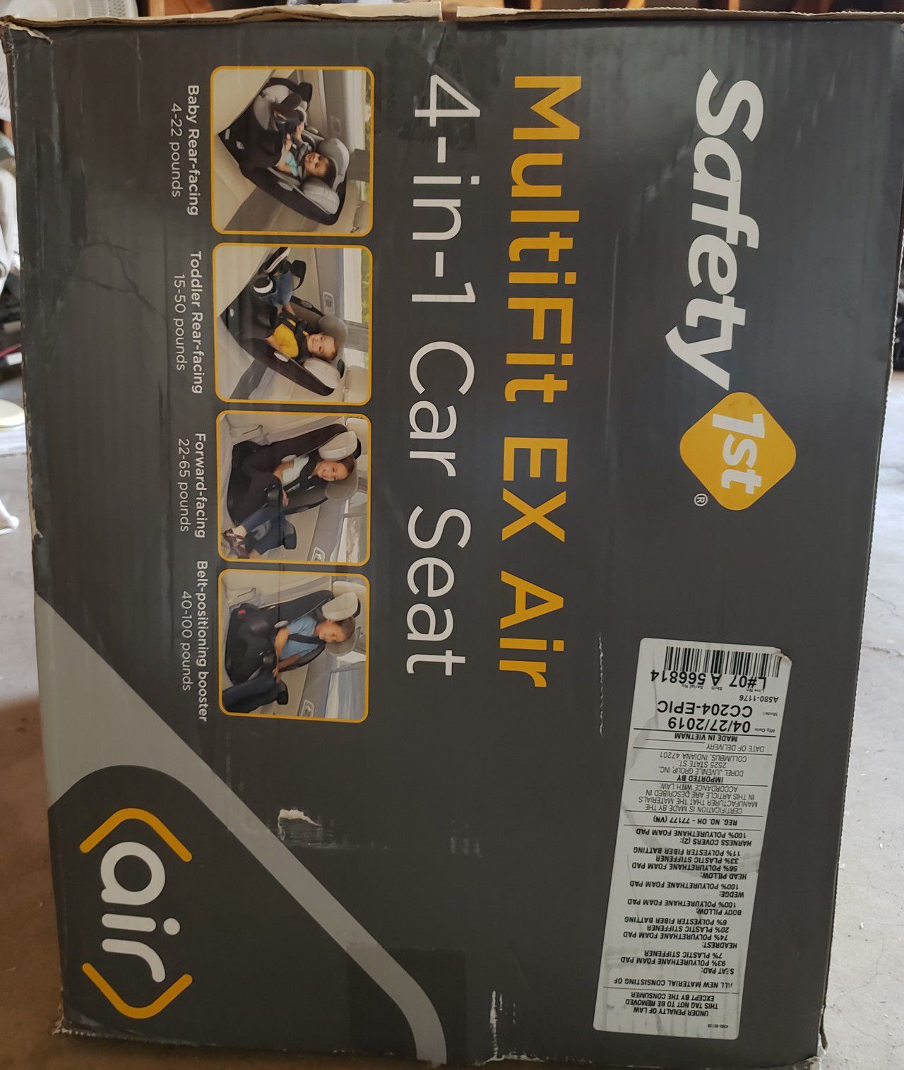 Safety 1st Multi Ex Air 4-in-1 Car Seat Brand New Sealed